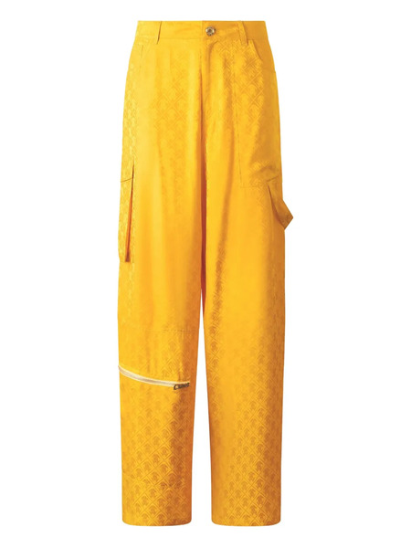  Roberto Cavalli Patterned Cargo Trousers - Yellow 