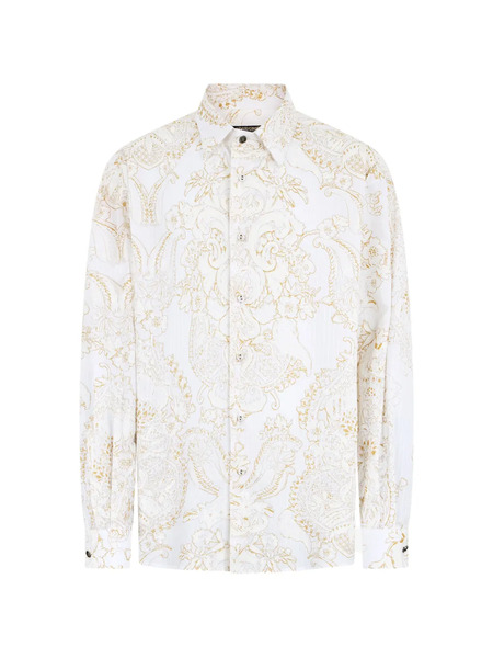  Roberto Cavalli Patterned Long-sleeve Shirt - White 