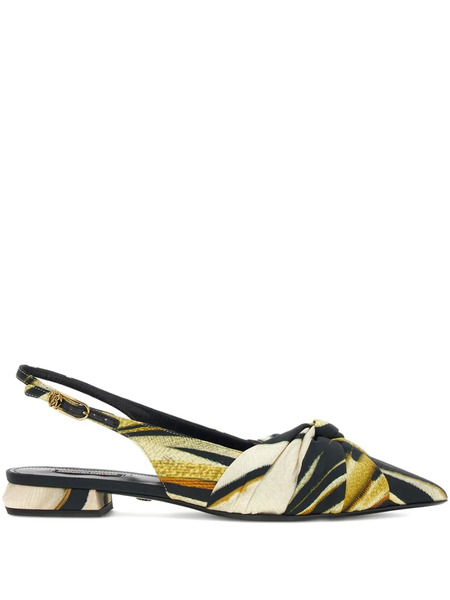  Roberto Cavalli Pettegola Slingback Pumps - Black 