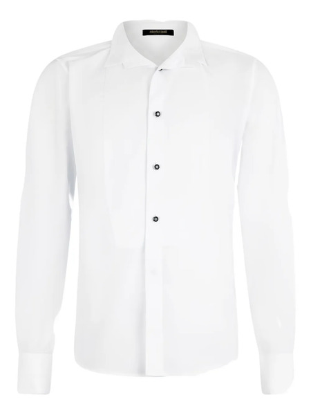  Roberto Cavalli Pleated-front Button Shirt - White 
