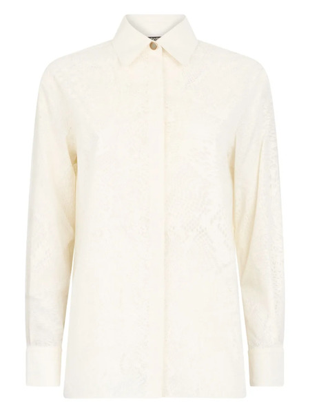  Roberto Cavalli Python-print Shirt - Neutrals 