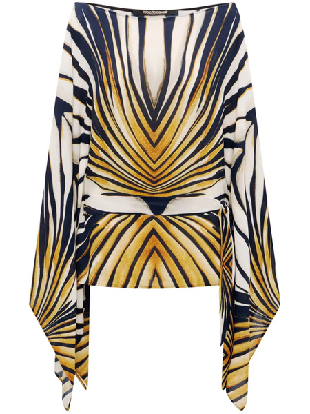  Roberto Cavalli Ray Of Gold Print Kaftan 