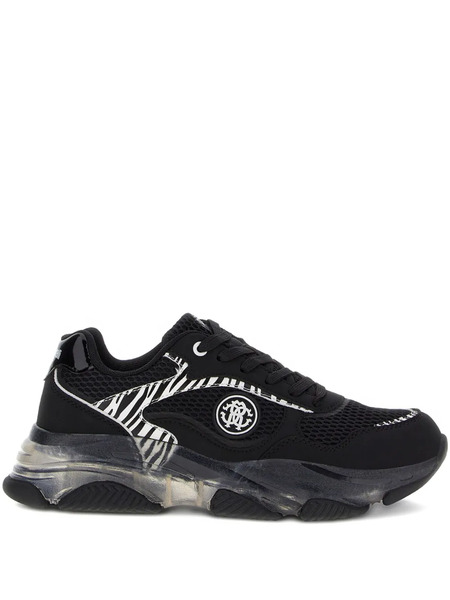  Roberto Cavalli Rc Monogram-appliqué Sneakers - Black 