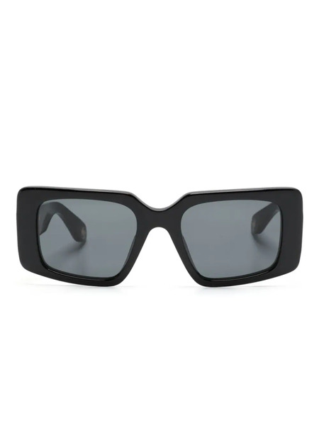  Roberto Cavalli Rectangle-frame Sunglasses - Black 