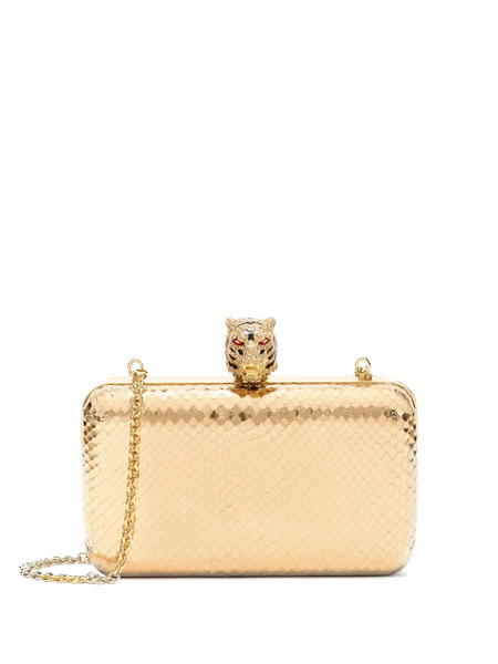  Roberto Cavalli Roar Clutch Bag - Gold 