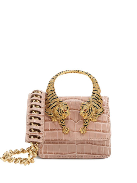  Roberto Cavalli Roar Crocodile-embossed Tote Bag - Pink 