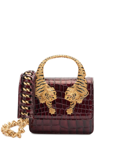  Roberto Cavalli Roar Crocodile-print Mini Bag - Red 
