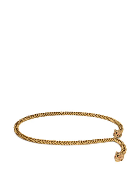  Roberto Cavalli Roar Tiger Chain Belt - Gold 