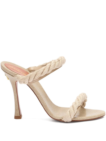  Roberto Cavalli Rope-detail Heeled Sandals - Neutrals 