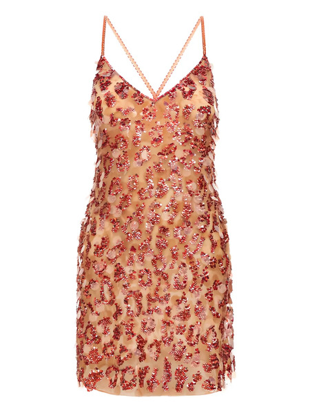  Roberto Cavalli Sequin-embellished Mini Dress - Red 