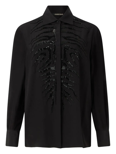  Roberto Cavalli Sequin-embellished Shirt - Black 