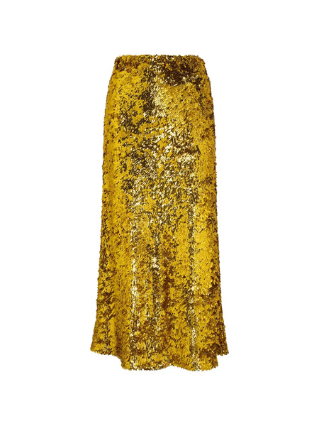  Roberto Cavalli Sequin-embellishment Midi Skirt - Yellow 