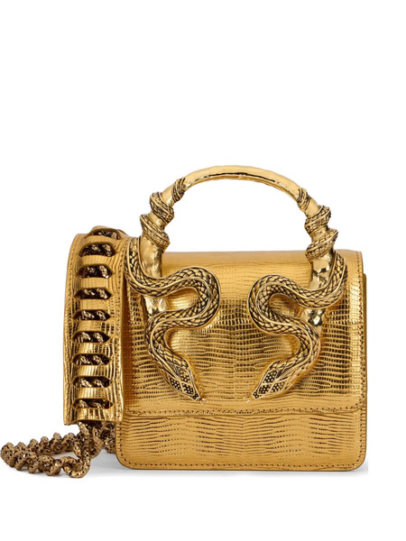  Roberto Cavalli Serpentine Tote Bag - Gold 