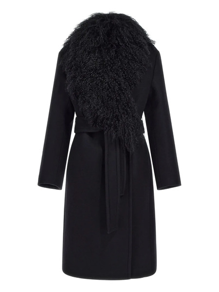  Roberto Cavalli Shearling-collar Coat - Black 