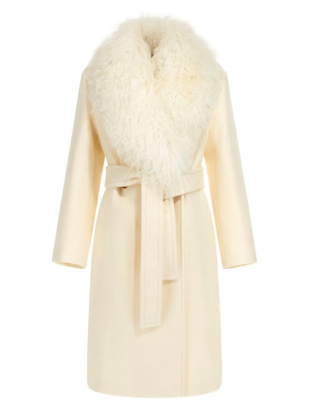  Roberto Cavalli Shearling-trimmed Coat - White 