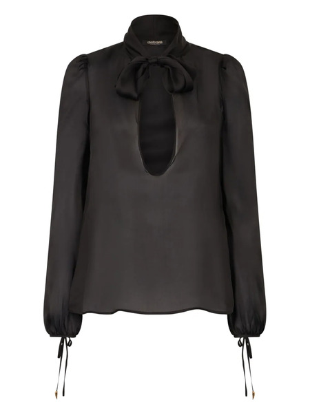  Roberto Cavalli Silk Blouse - Black 