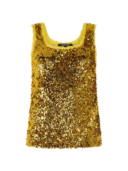  Roberto Cavalli Sleeveless Top - Yellow 