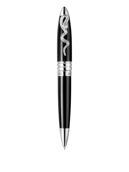  Roberto Cavalli Snake-appliqué Pen - Black 