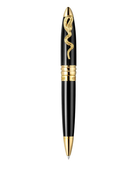  Roberto Cavalli Snake-appliqué Pen - Black 
