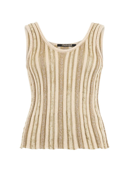  Roberto Cavalli Striped Tank Top - Neutrals 