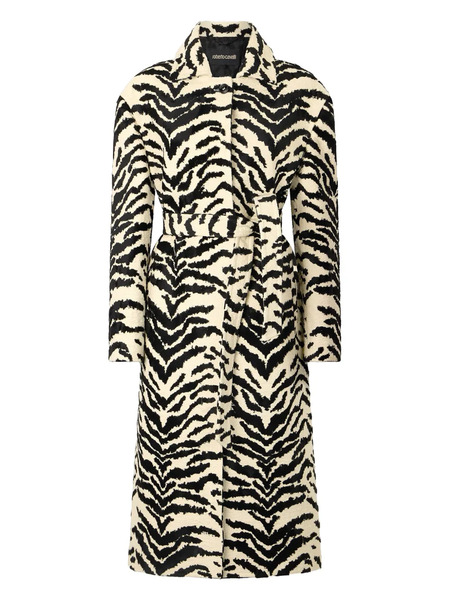  Roberto Cavalli Tiger-print Coat - White 