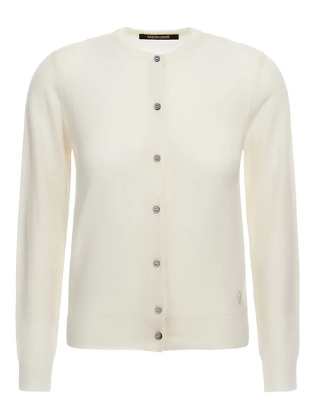  Roberto Cavalli Wool Button-front Cardigan - Neutrals 