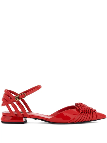  Roberto Cavalli Woven Sandals - Red 
