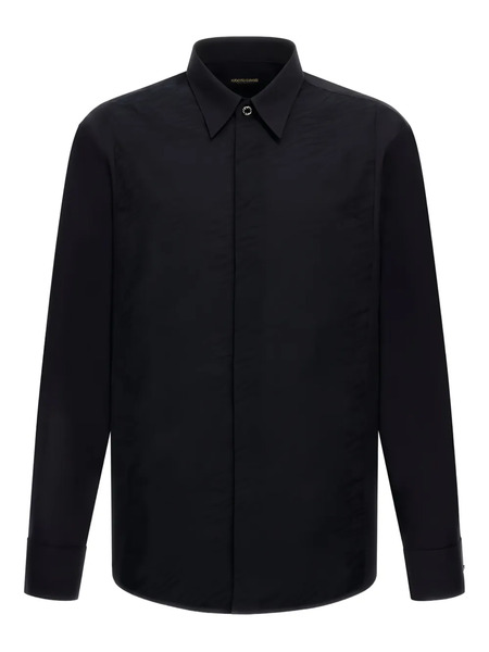  Roberto Cavalli Zebra-print Buttoned Shirt - Black 