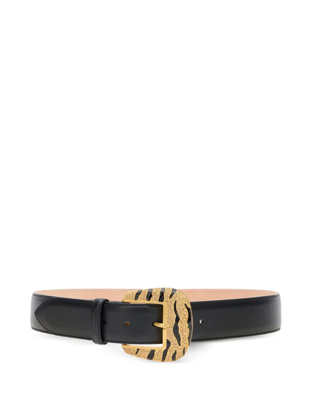  Roberto Cavalli Zebra-print Crystal-embellished Belt - Black 