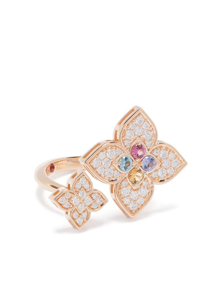  Roberto Coin 18k Rose Gold Venetian Princess Multi-stone Ring - Pink 