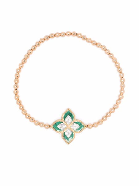  Roberto Coin 18kt Rose Gold Princess Flower Multi-stone Bracelet - Pink 