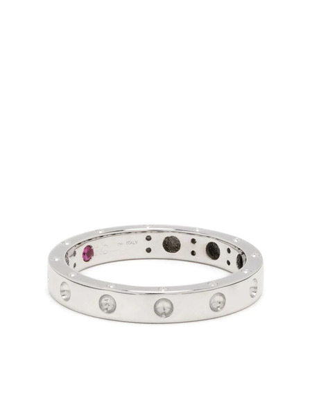  Roberto Coin 18kt White Gold Pois Moi Thin Band Ring - Silver 