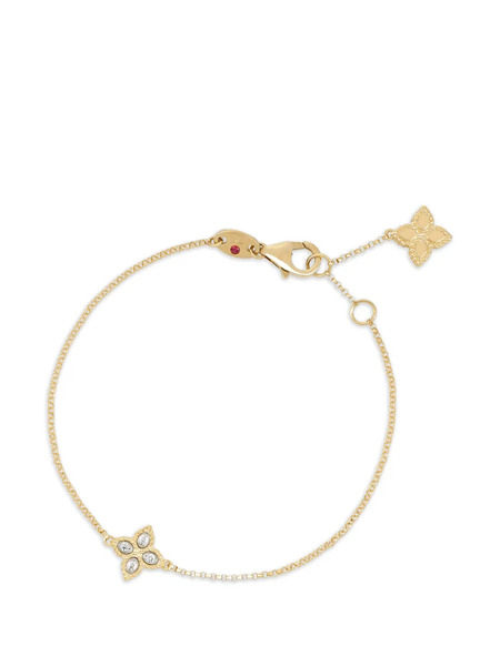  Roberto Coin Princess Flower Diamond Bracelet - Gold 