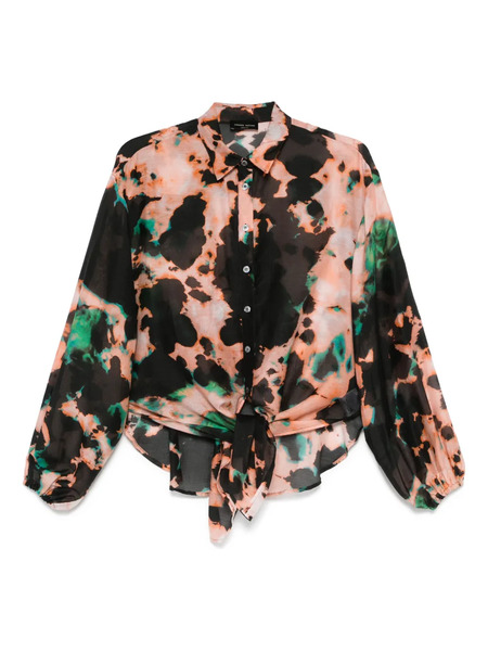  Roberto Collina Abstract-print Shirt - Black 