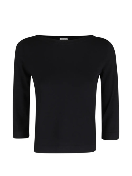  Roberto Collina Boat-neck Top - Black 