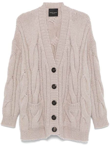  Roberto Collina Cable-knit Cardigan - Grey 