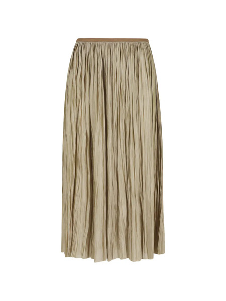  Roberto Collina Crinkled Midi Skirt - Green 