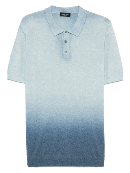  Roberto Collina Gradient-effect Polo Shirt - Blue 