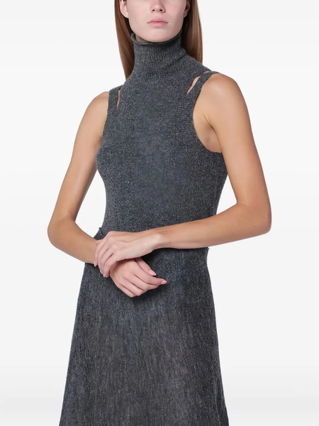  Roberto Collina High-neck Knitted Top - Grey 