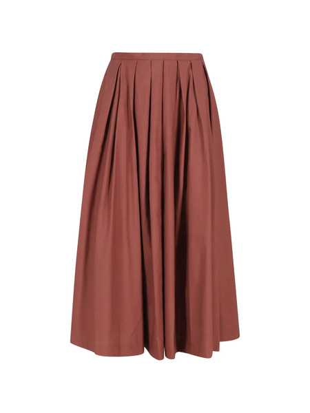  Roberto Collina Pleated Midi Skirt - Brown 