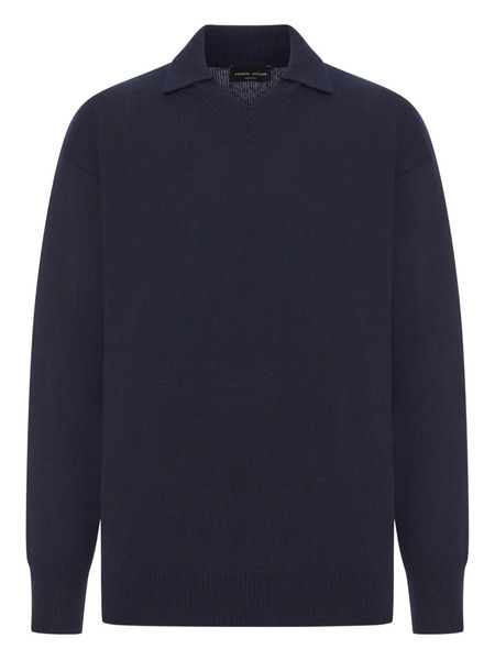  Roberto Collina Polo-neck Wool Sweater - Blue 