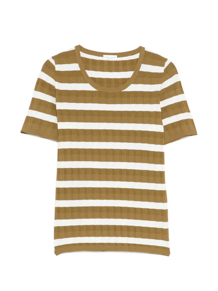  Roberto Collina Striped Ribbed T-shirt - Neutrals 