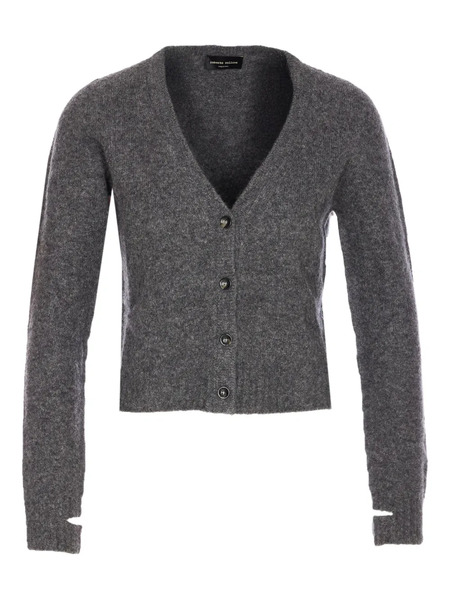  Roberto Collina V-neck Buttoned-up Cardigan - Grey 