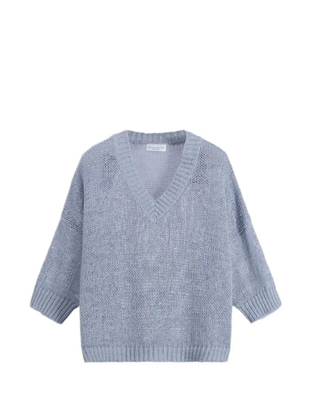  Roberto Collina V-neck Knitted Sweater - Blue 
