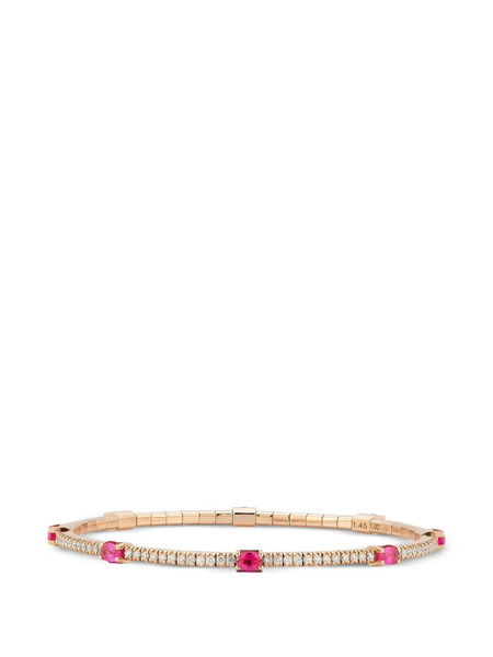  Roberto Demeglio Diamond Ruby Oval Bracelet - Pink 