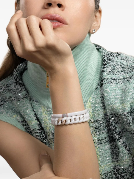  Roberto Demeglio Groumette Stretch Bracelet - White 