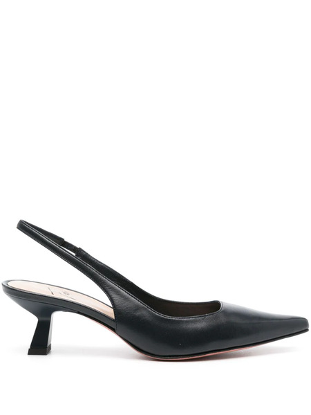  Roberto Festa Arabel Slingback Leather Pumps - Blue 