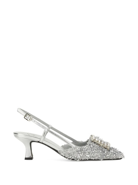  Roberto Festa Stefi Slingback Pumps - Silver 
