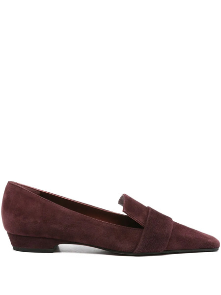  Roberto Festa Suede Square-toe Loafers - Red 
