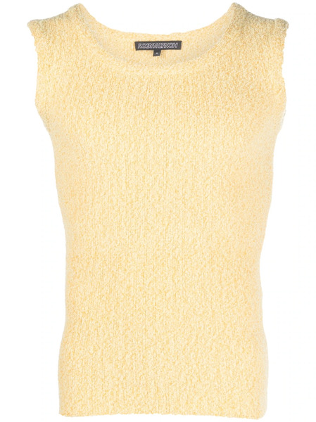  Robyn Lynch Textured Knit Tank Top - Yellow 